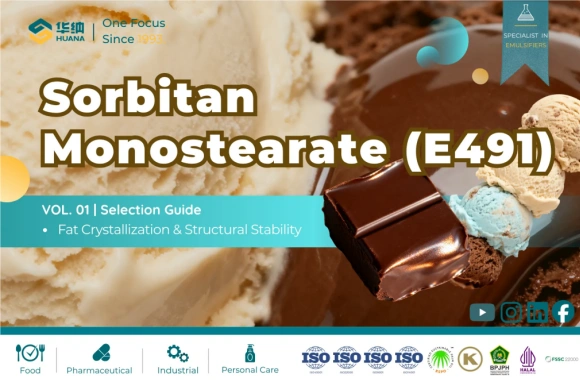 Sorbitan Monostearate (E491) Guide: Optimizing Fat Crystallization & Structural Stability